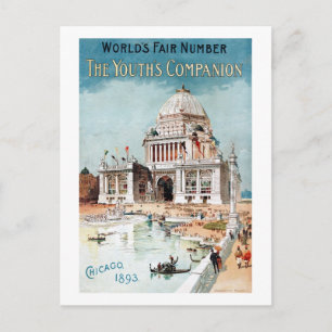 Vintage 1893 Chicago World's fair expo Postcard