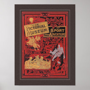 VINTAGE 1894 BOOK COVER ART POSTER