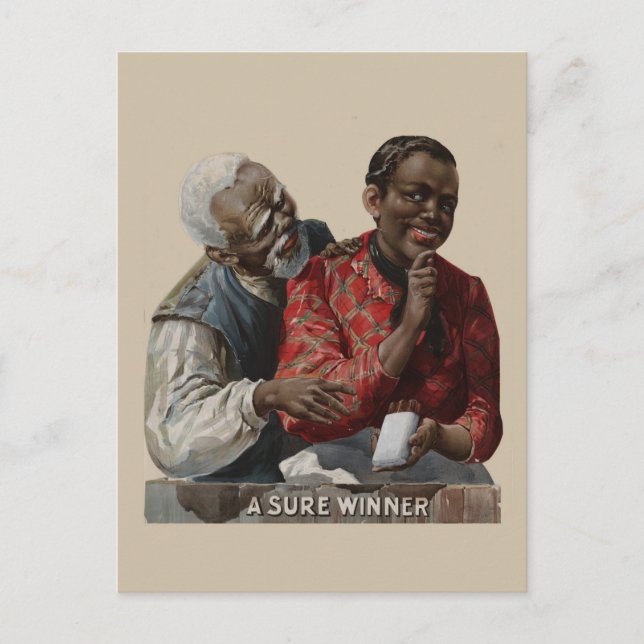 Vintage 1895 Cigar Ad African American Postcard (Front)