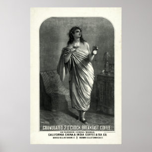 Vintage 1896 Coffee Ad Poster