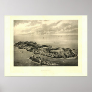 Vintage 1896 Monhegan Island Print