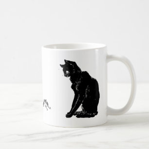 Vintage 1898 Cat and Frog by Théophile Steinlen Coffee Mug