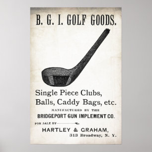 Vintage 1898 Golf Advertisement - Print