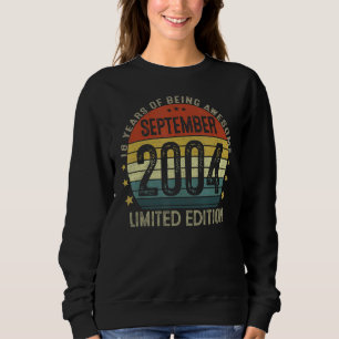 Vintage 18th Birthday September 2004 18 Years Old Sweatshirt