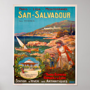 Vintage 1900 San Salvadour Travel Poster
