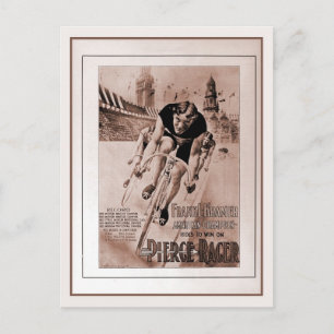 Vintage 1900s American cycling champion Postcard