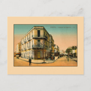 Vintage 1900s Bizerte Rue de France Postcard