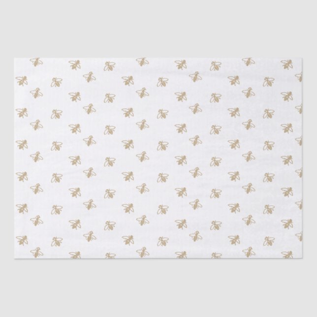 Vintage 1900s Flying French Honeybees Tissue Paper (Front)