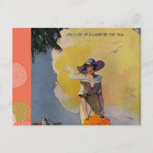 Vintage 1900s Illustration: By The Sea Postcard