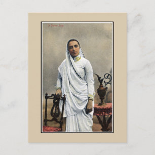Vintage 1900s India, Parsi Woman Postcard