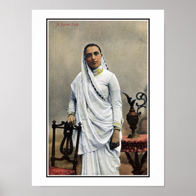 Vintage 1900s India, Parsi Woman Poster (Front)
