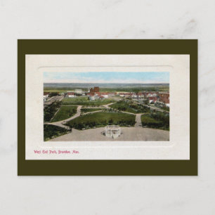 Vintage 1900s West End Park Brandon Manitoba Postcard