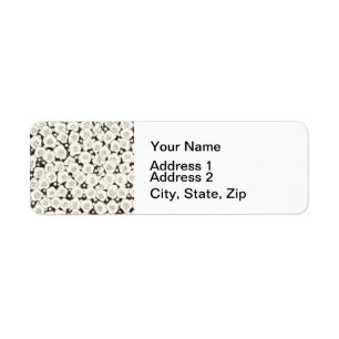 Vintage 1902 Japanese Floral: Black White Blossom