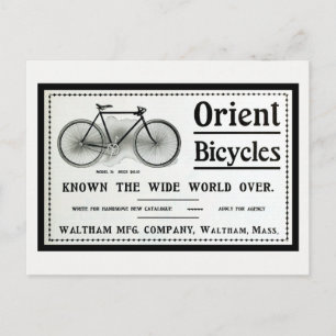 Vintage 1902 Orient bicyles ad Postcard