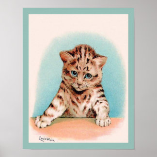 Vintage 1903 Louis Wain Kitten Poster