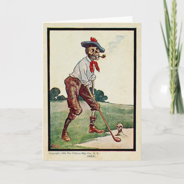 Vintage 1905 Golf Greeting Card (Front)