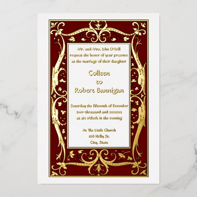 Vintage 1909 Ornate Vine Border (Front)