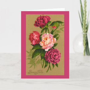 Vintage 1910 BONNE FETE Birthday Greeting Card