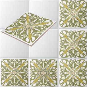 Vintage 1911 Art Nouveau Repro Customisable Colour Tile