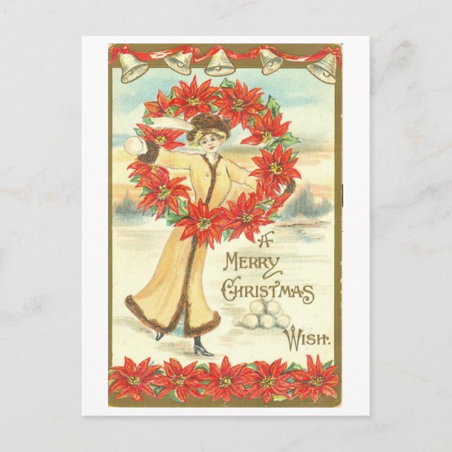 Vintage 1911, "Merry Christmas" Postcard (Front)