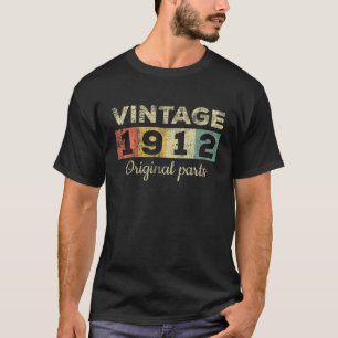 Vintage 1912 Made In 1912 109Th Birthday Women 109 T-Shirt