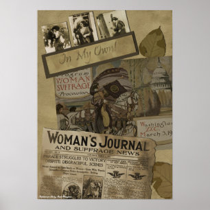 Vintage "1913 Woman's Suffrage" Srapbook Print