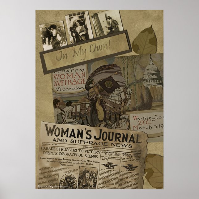 Vintage "1913 Woman's Suffrage" Srapbook Print (Front)