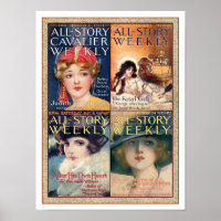 VINTAGE 1915-20 MAGAZINE COVER ILLUSTRATION POSTER