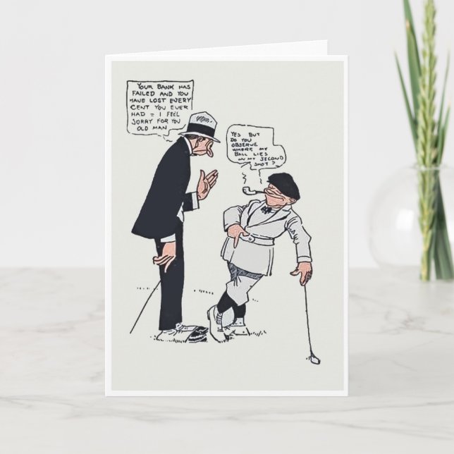 Vintage 1916 Briggs Cartoon Golf Card (Front)