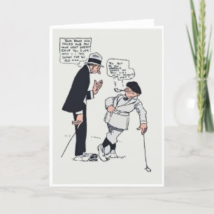 Vintage 1916 Briggs Cartoon Golf Card