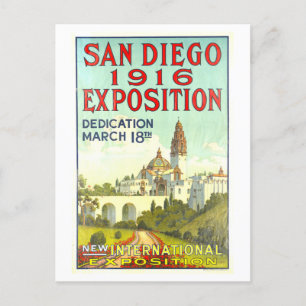 Vintage 1916 San Diego Exposition Poster Postcard