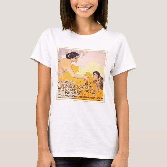 Vintage 1917 Italian Poster T-Shirt (Front)