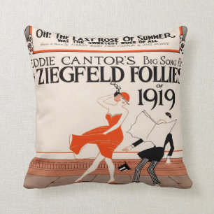 Vintage 1919 Ziegfeld Follies Cushion