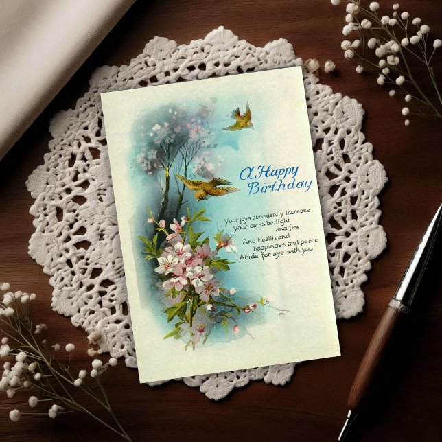 Vintage 1920 Birthday Blossom Art  Postcard (Creator Uploaded)