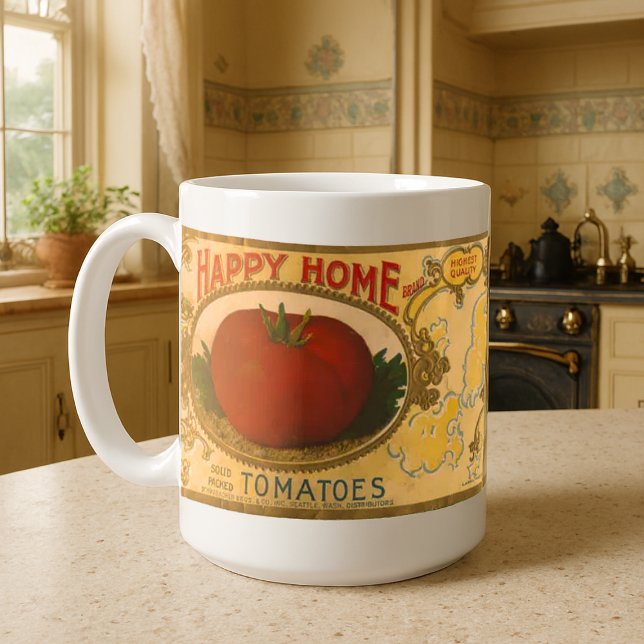 Vintage 1920 Canned Tomatoes Label Coffee Mug (Creator Uploaded)