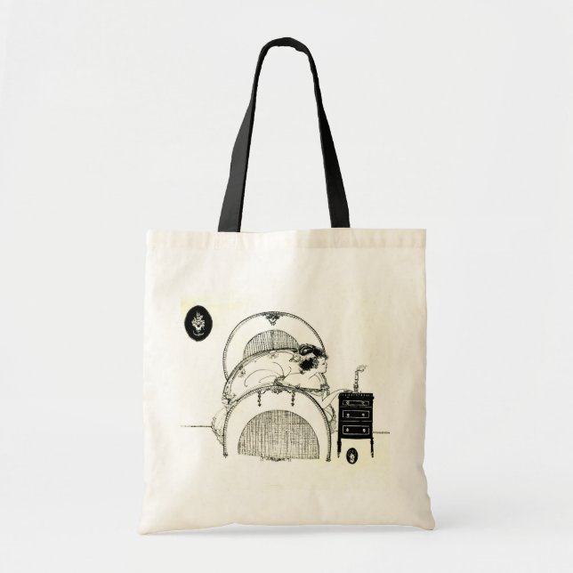 Vintage 1920 Flapper Lingerie or Overnight Tote Bag (Front)