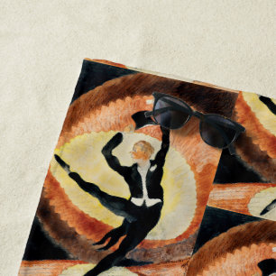 Vintage 1920 In Vaudeville Dancer Charles Demuth Beach Towel