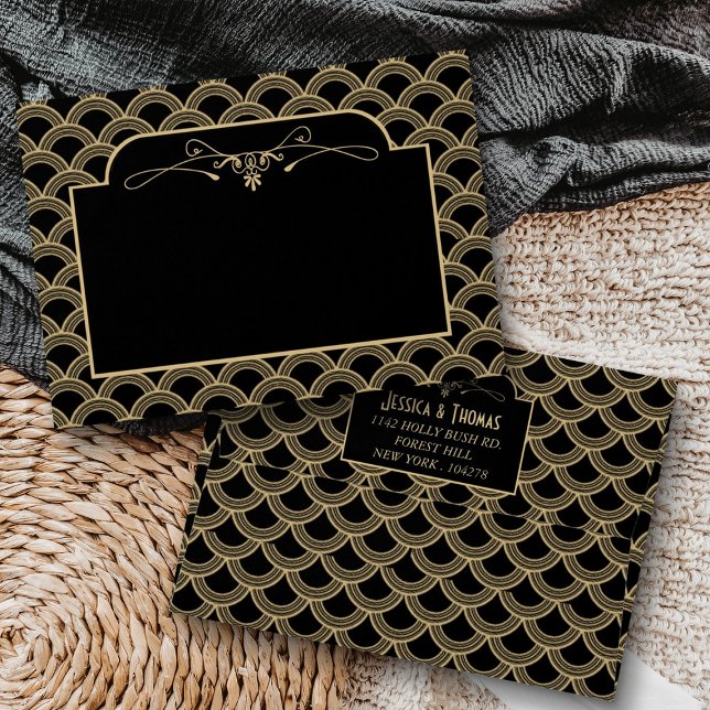 Vintage 1920's Art Deco Gatsby Wedding Collection Envelope (Creator Uploaded)