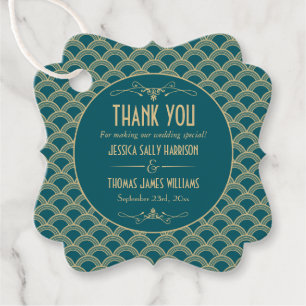 Vintage 1920's Art Deco Gatsby Wedding Collection Favour Tags