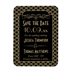 Vintage 1920's Art Deco Gatsby Wedding Collection Magnet