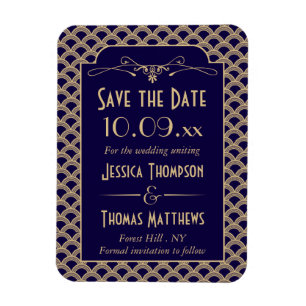 Vintage 1920's Art Deco Gatsby Wedding Collection Magnet