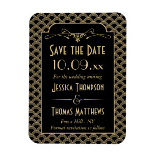 Vintage 1920's Art Deco Gatsby Wedding Collection Magnet