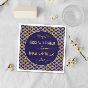 Vintage 1920's Art Deco Gatsby Wedding Collection Napkin
