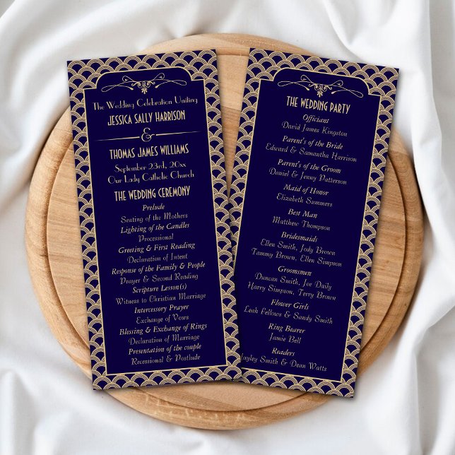 Vintage 1920's Art Deco Gatsby Wedding Collection Programme (Creator Uploaded)