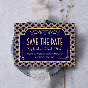 Vintage 1920's Art Deco Gatsby Wedding Collection Save The Date