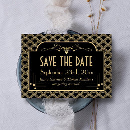 Vintage 1920's Art Deco Gatsby Wedding Collection Save The Date