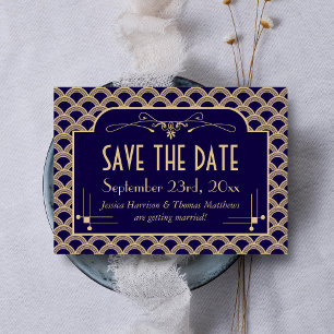 Vintage 1920's Art Deco Gatsby Wedding Collection Save The Date