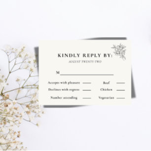 Vintage 1920s Art Deco Gatsby Wedding RSVP Card