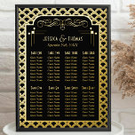 Vintage 1920's Art Deco Gatsby Wedding Seating Foil Prints<br><div class="desc">Celebrate in style with this trendy real foil pressed wedding seating chart. The design is easy to personalise with your own wording and your family and friends will be thrilled when they see this fabulous table plan. Matching wedding items can be found in the collection.</div>