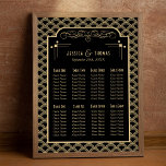 Vintage 1920's Art Deco Gatsby Wedding Seating Poster<br><div class="desc">Celebrate in style with this vintage 1920's art deco style wedding seating chart. The example wording is easy to change using the personalise this template section and your dinner guests will be thrilled when they see this fabulous poster. Matching items can be found in the collection.</div>